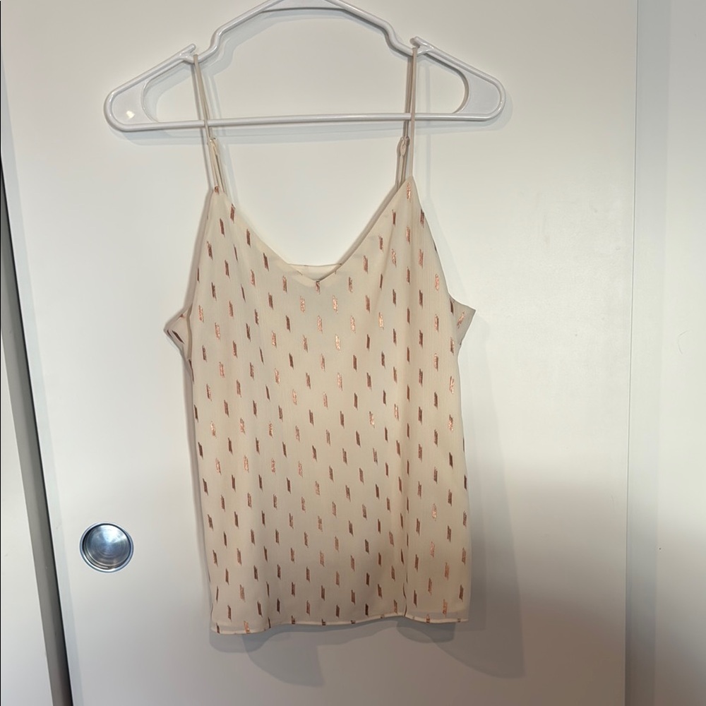 Elegant Cream Nine West Spaghetti Strap Top